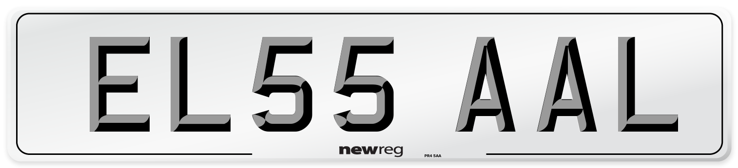 EL55 AAL Number Plate from New Reg